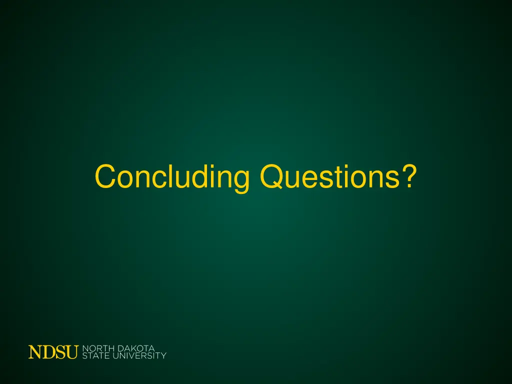 concluding questions