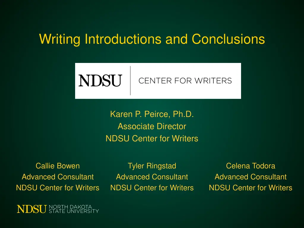 writing introductions and conclusions