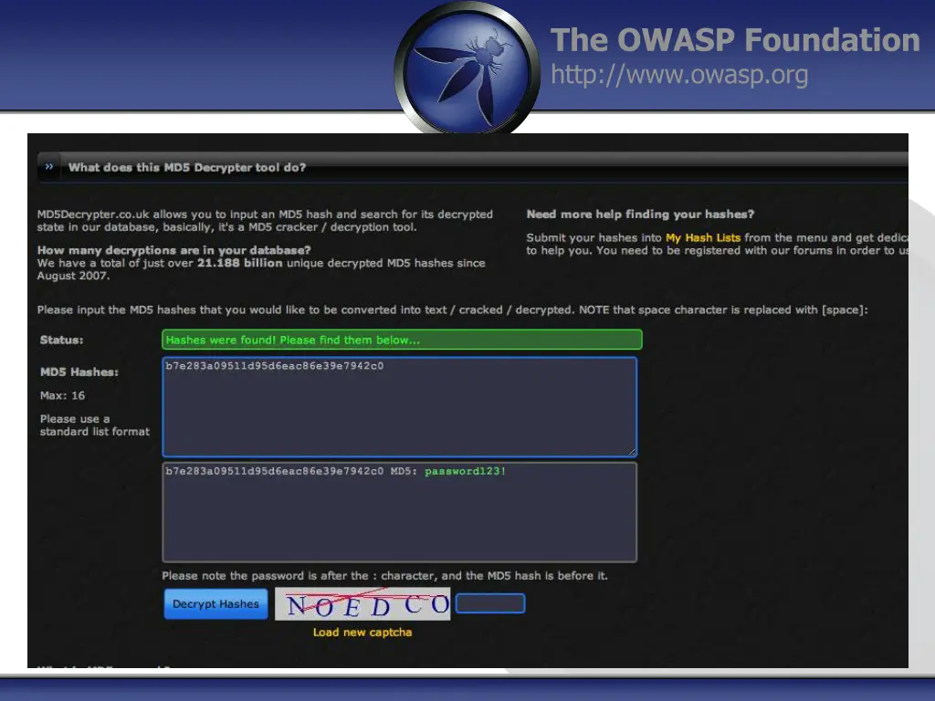 the owasp foundation http www owasp org 1