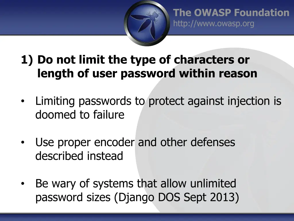 the owasp foundation http www owasp org 3