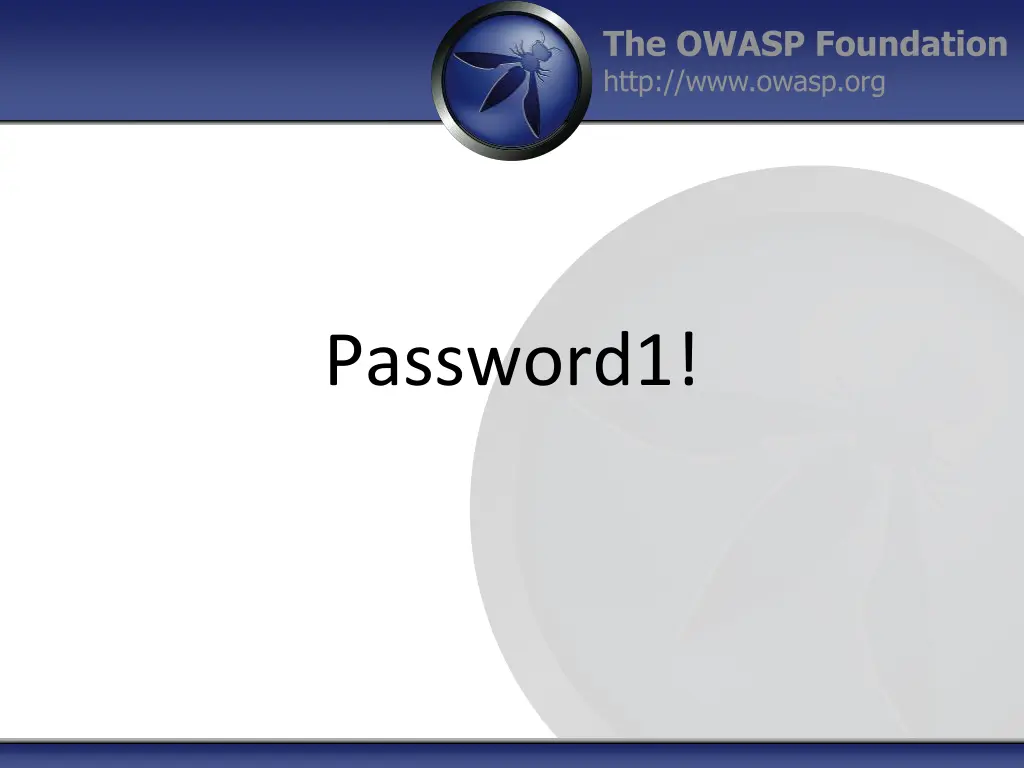 the owasp foundation http www owasp org 7