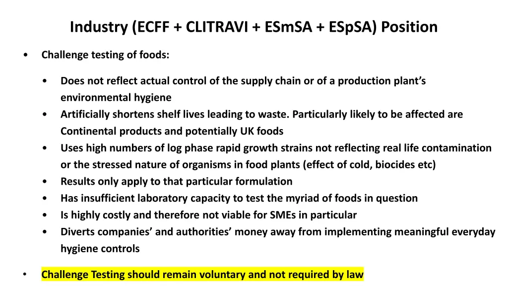 industry ecff clitravi esmsa espsa position 1