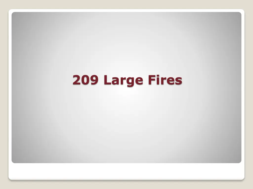 209 large fires