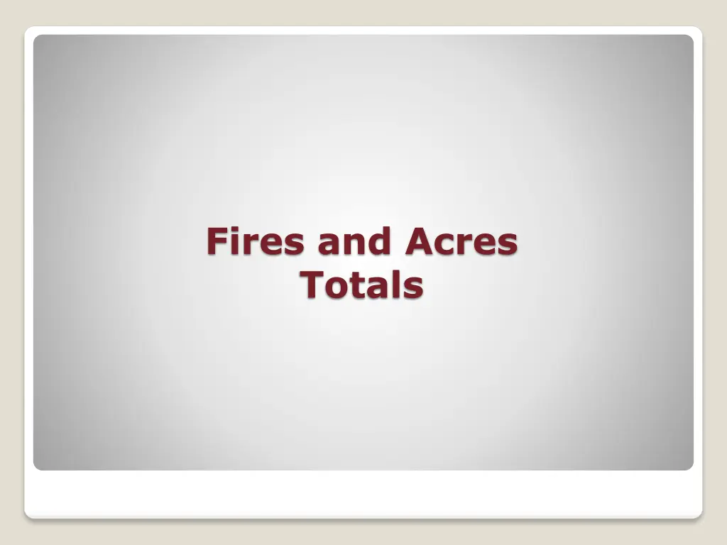 fires and acres totals