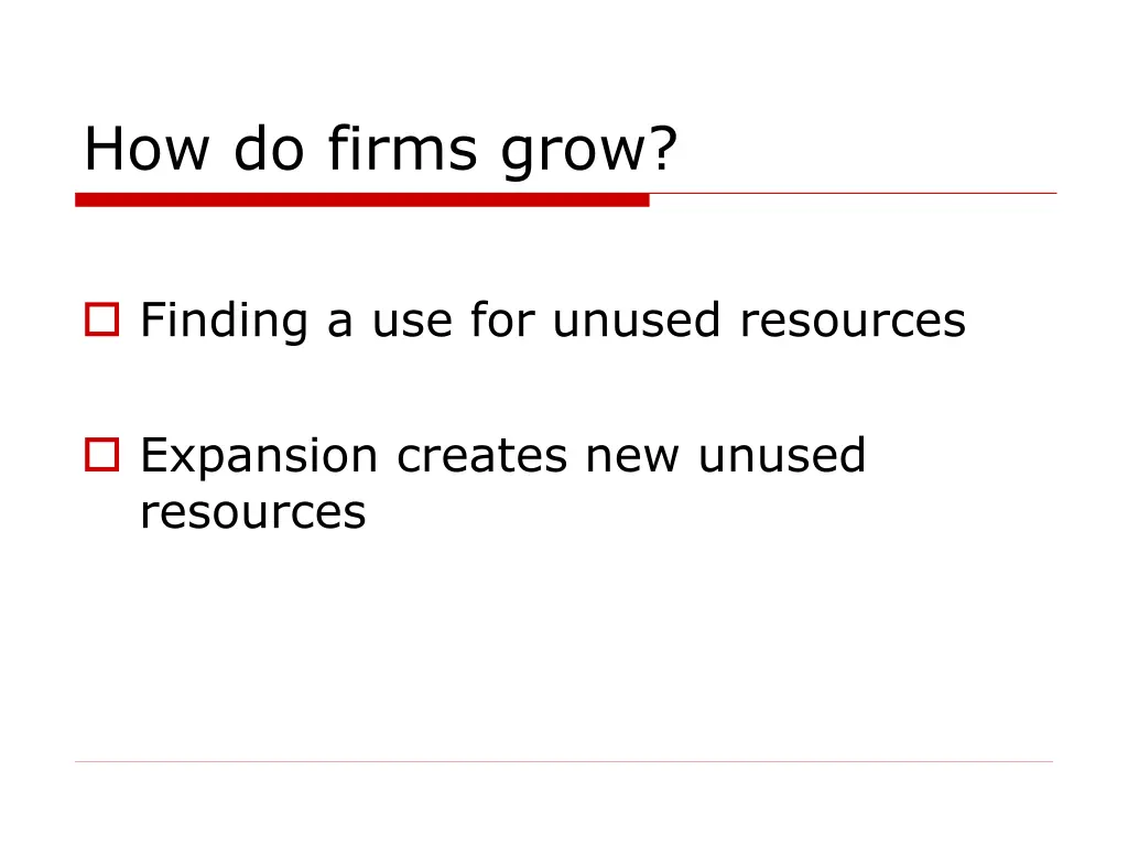 how do firms grow