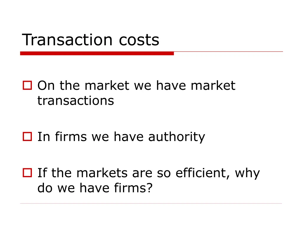 transaction costs