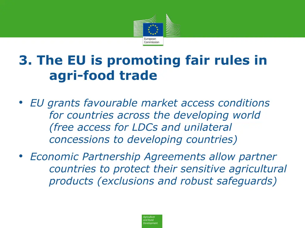 3 the eu is promoting fair rules in agri food