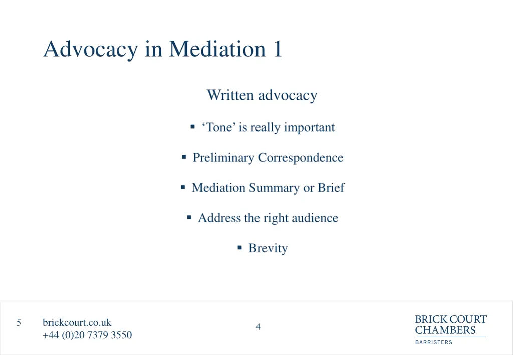 advocacy in mediation 1