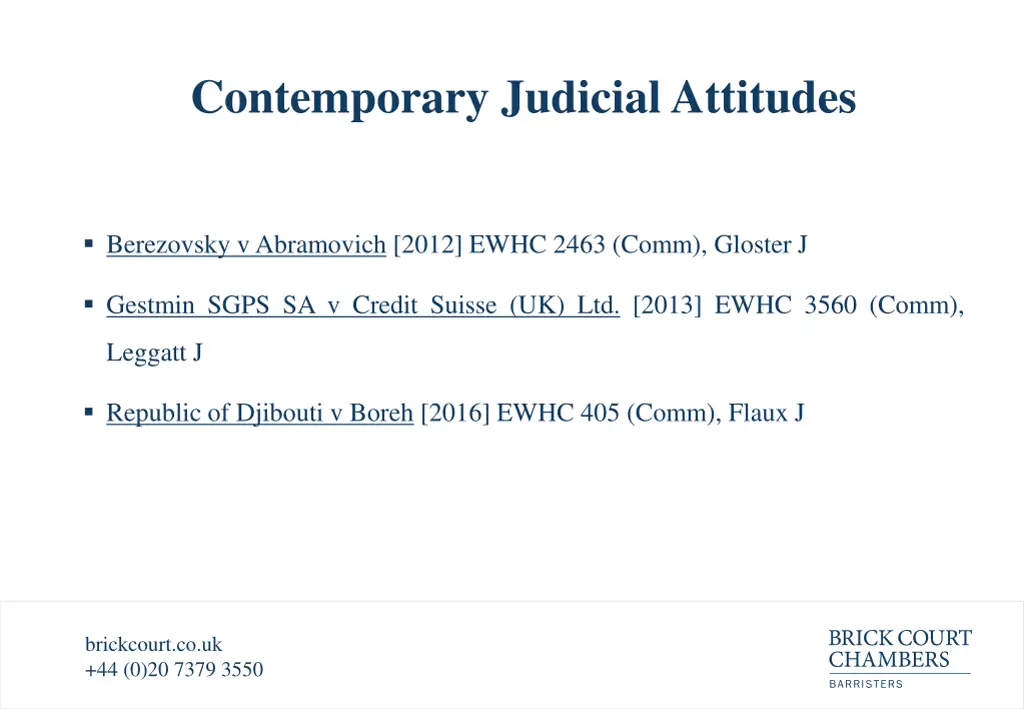 contemporary judicial attitudes