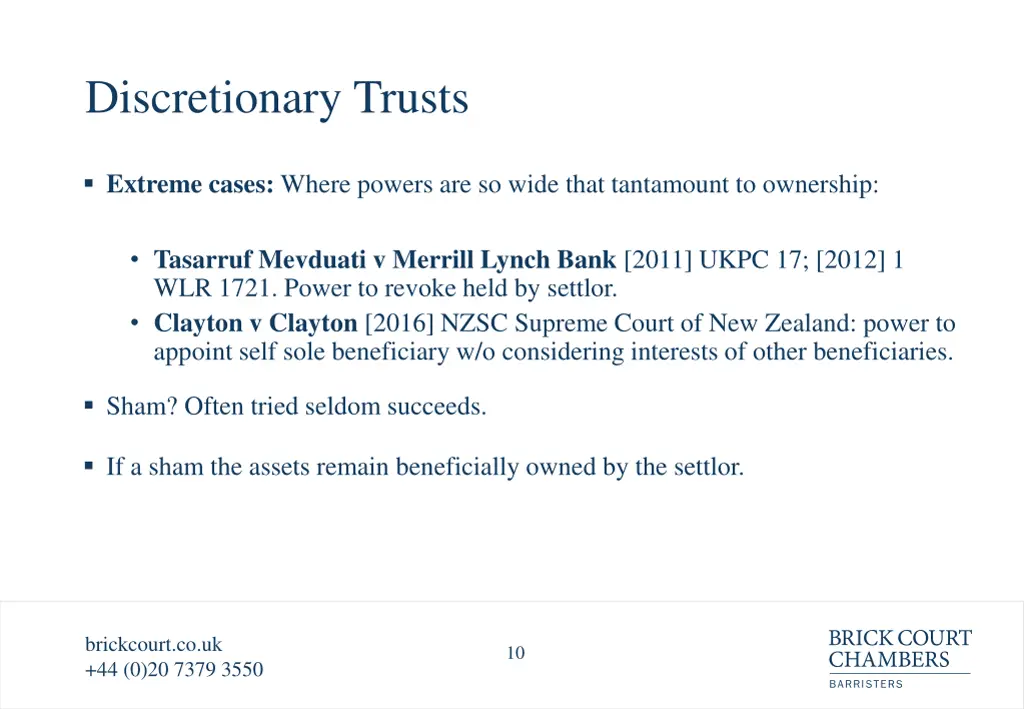 discretionary trusts