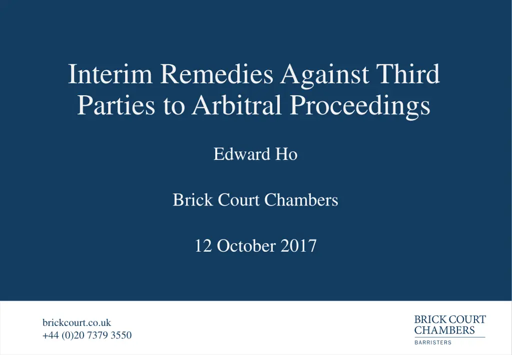 interim remedies against third parties