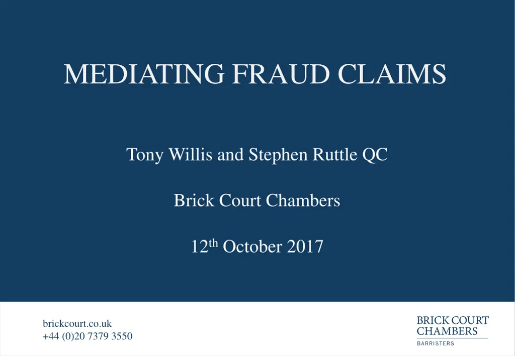 mediating fraud claims