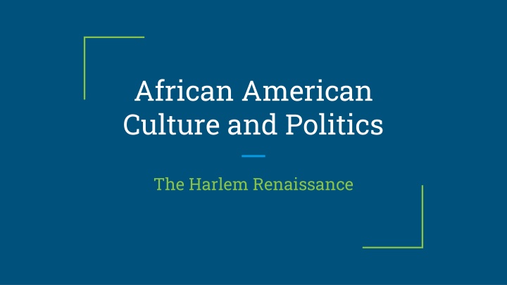 african american culture and politics