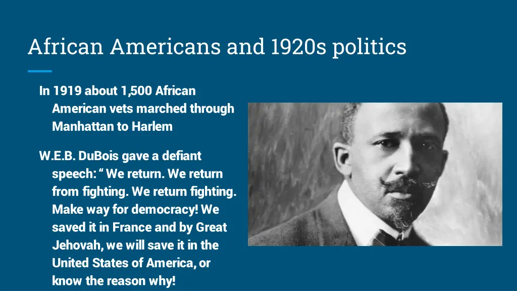 african americans and 1920s politics