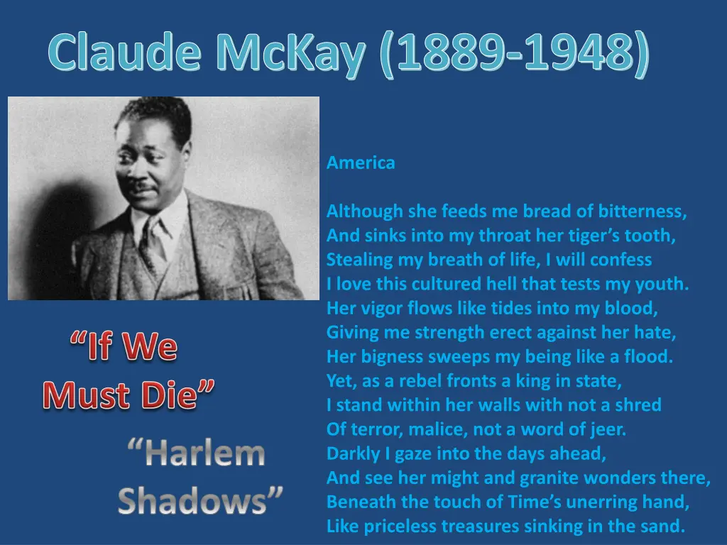 claude mckay 1889 1948