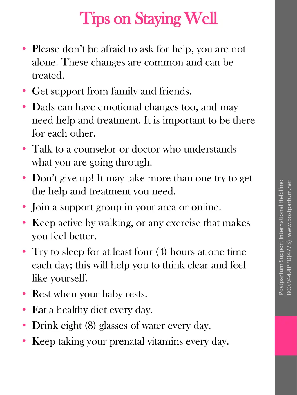 tips on staying well tips on staying well