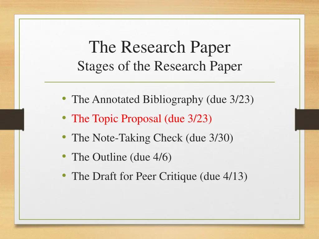 the research paper stages of the research paper 2