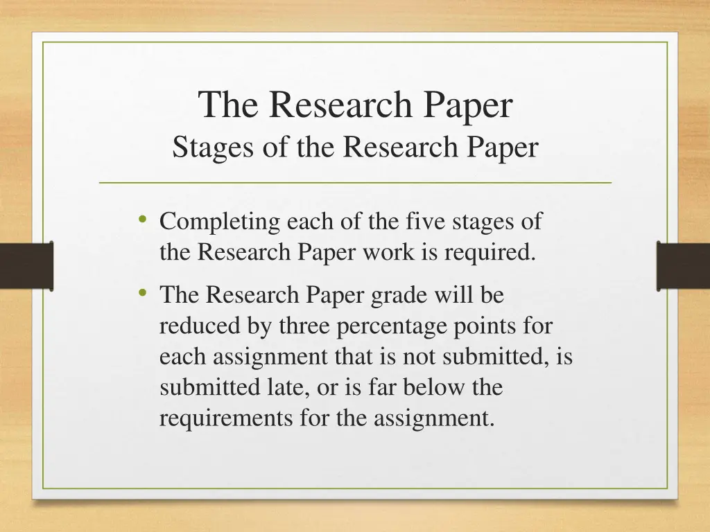 the research paper stages of the research paper 5