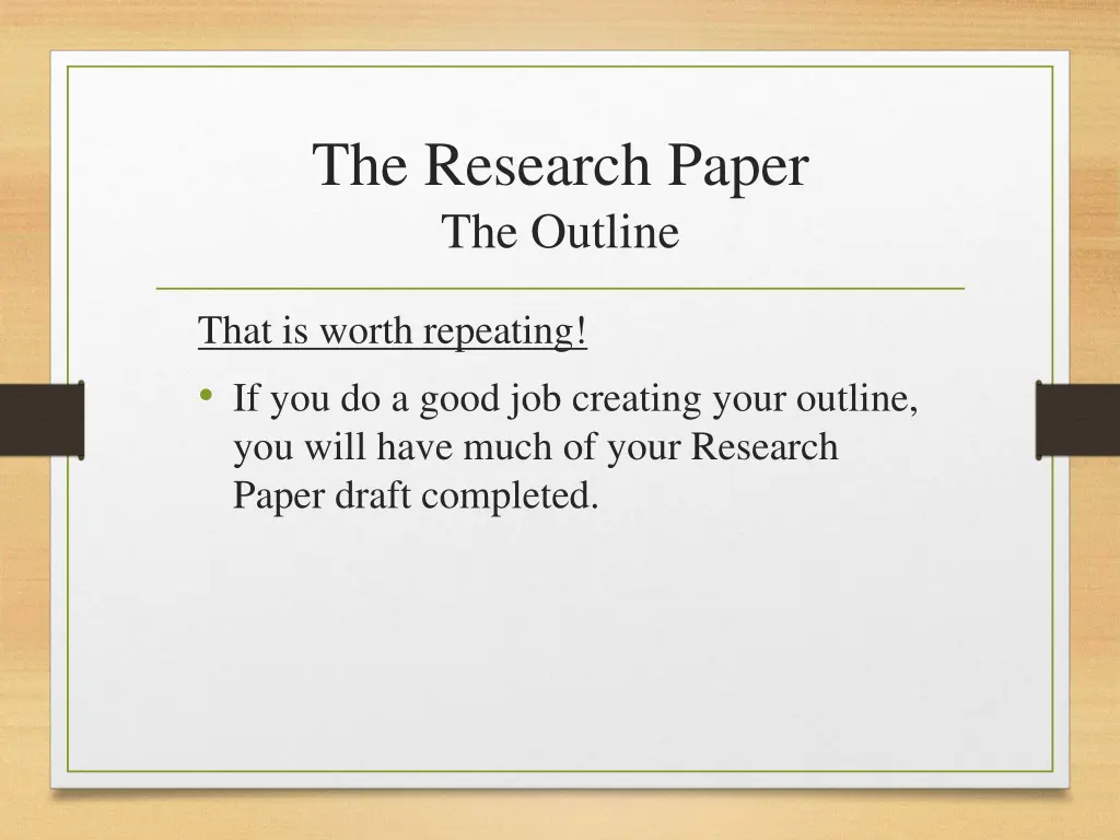 the research paper the outline 3