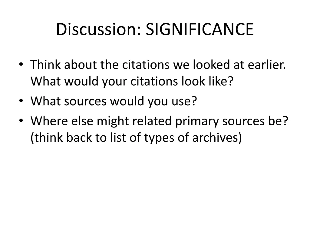 discussion significance 1