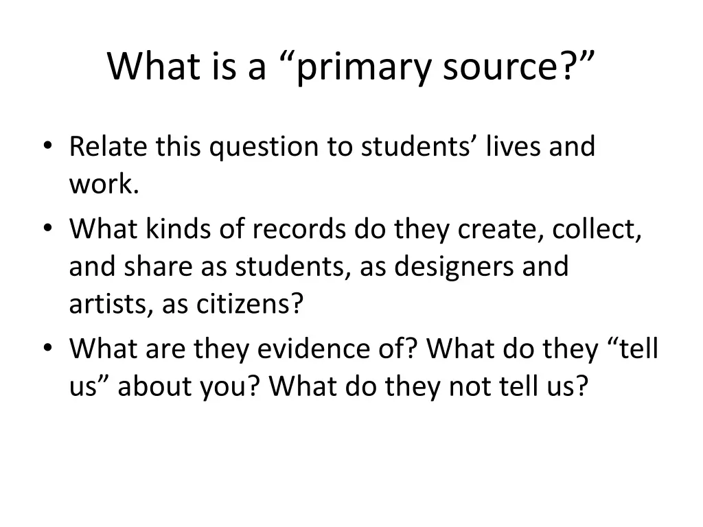 what is a primary source 1