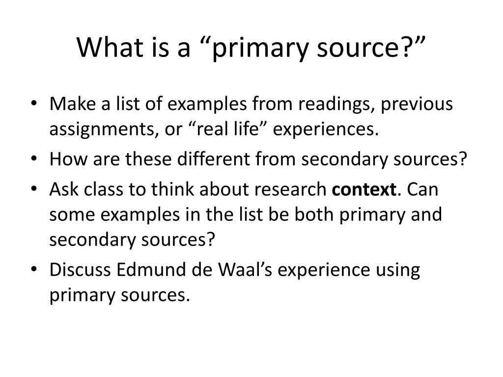 what is a primary source