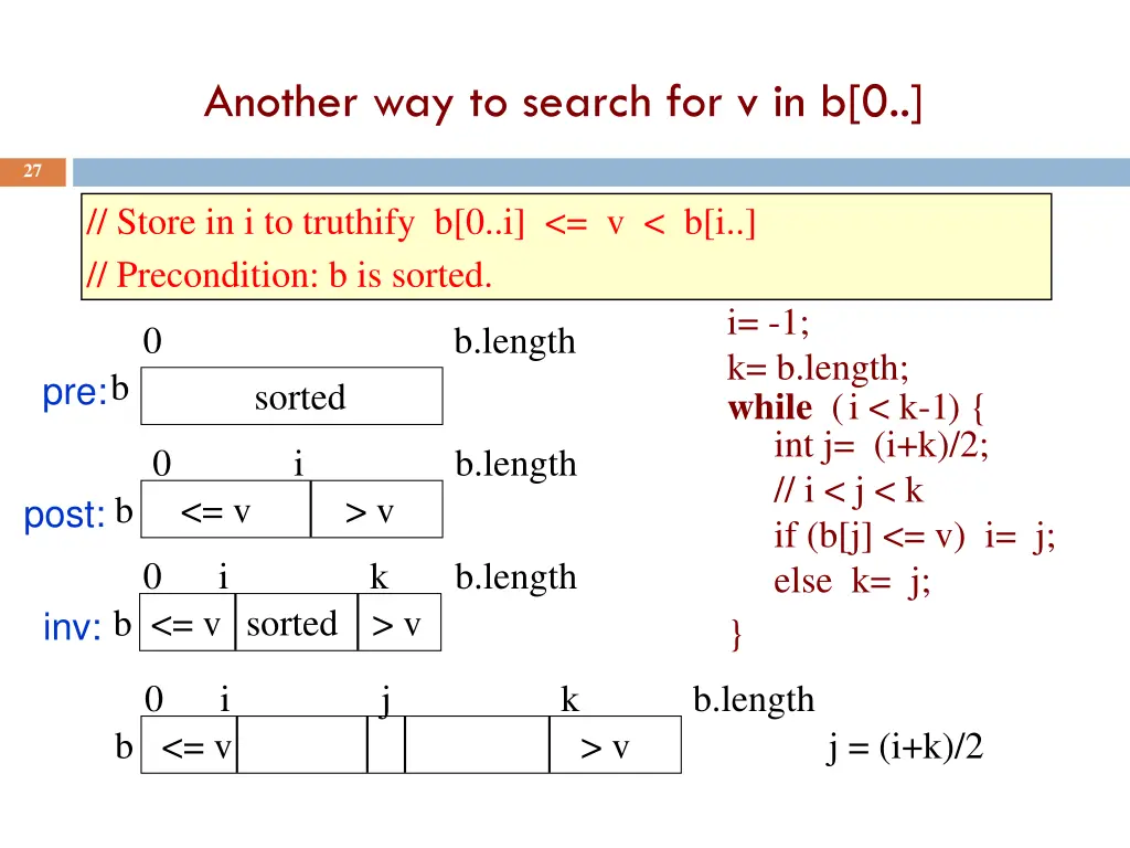 another way to search for v in b 0