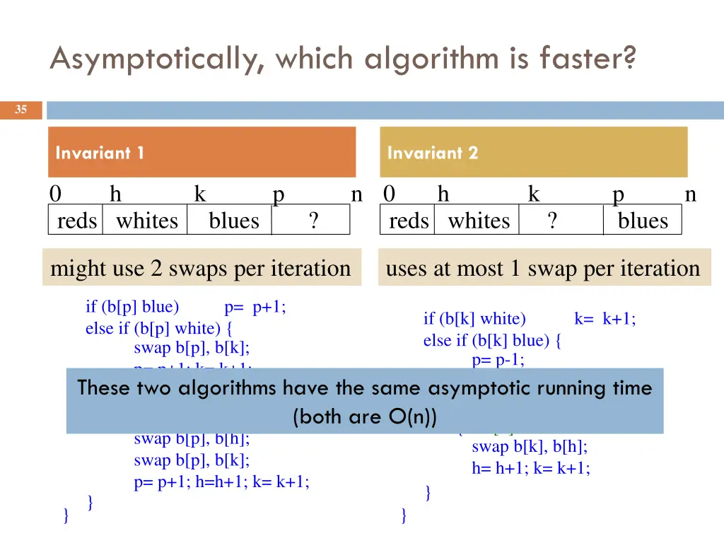 asymptotically which algorithm is faster 1