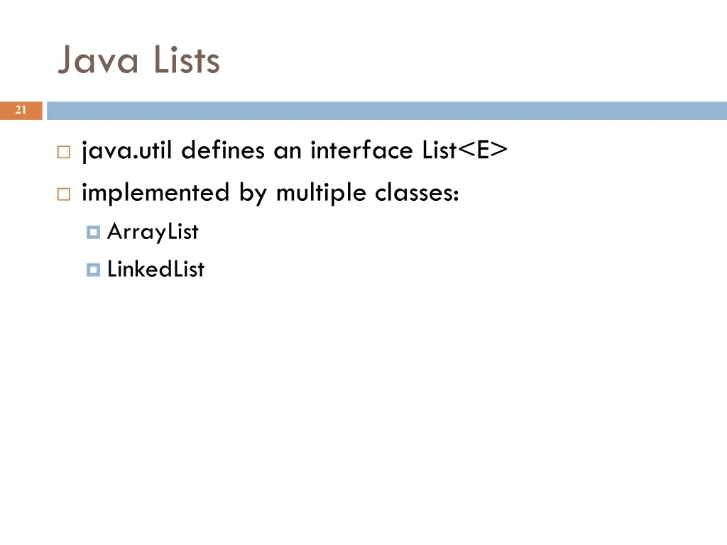 java lists