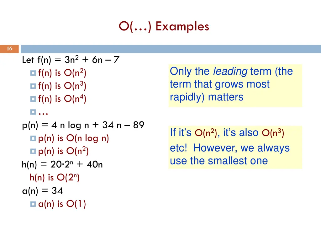 o examples