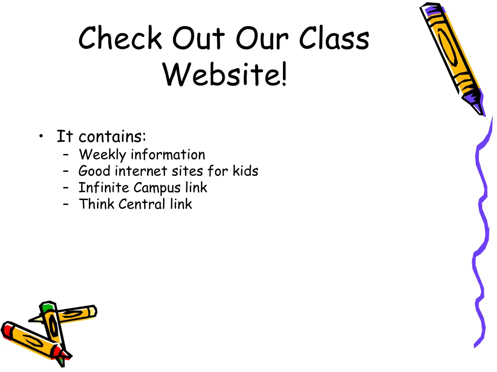 check out our class website