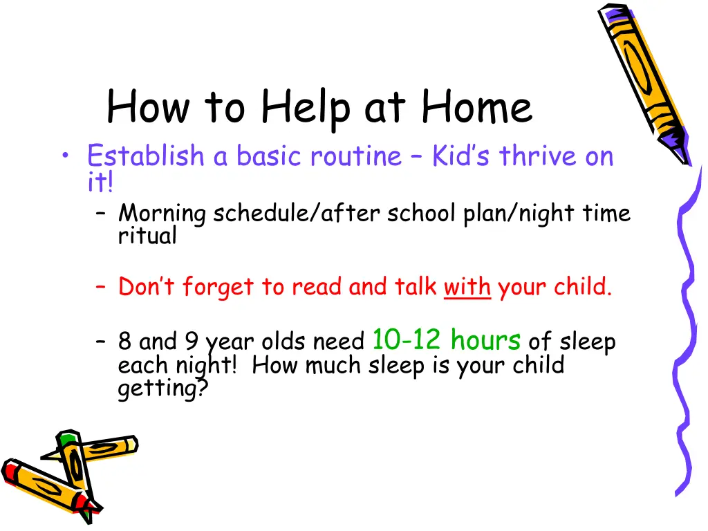 how to help at home establish a basic routine