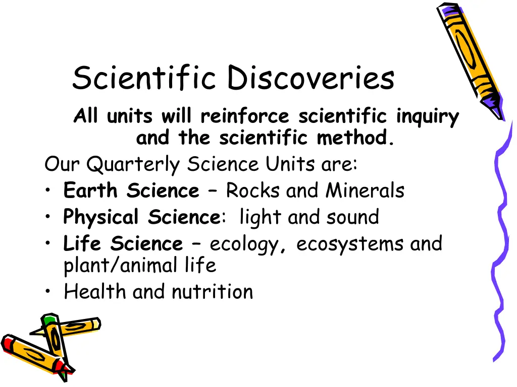 scientific discoveries all units will reinforce