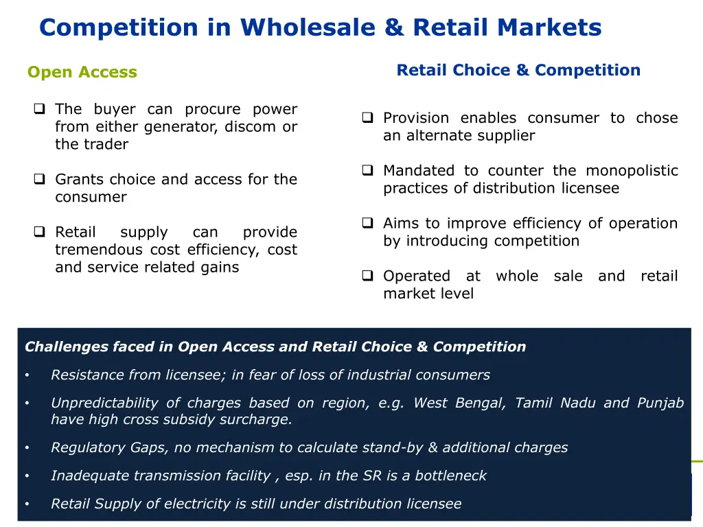 competition in wholesale retail markets