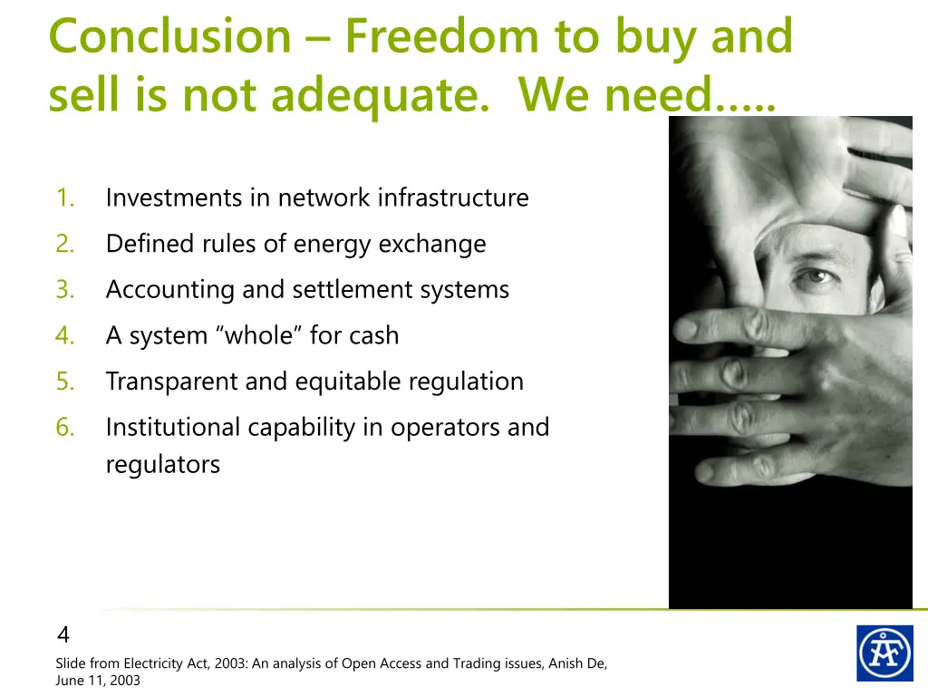 conclusion freedom to buy and sell