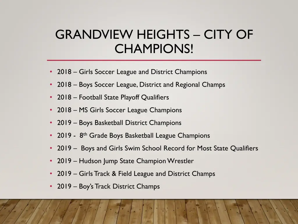 grandview heights city of champions