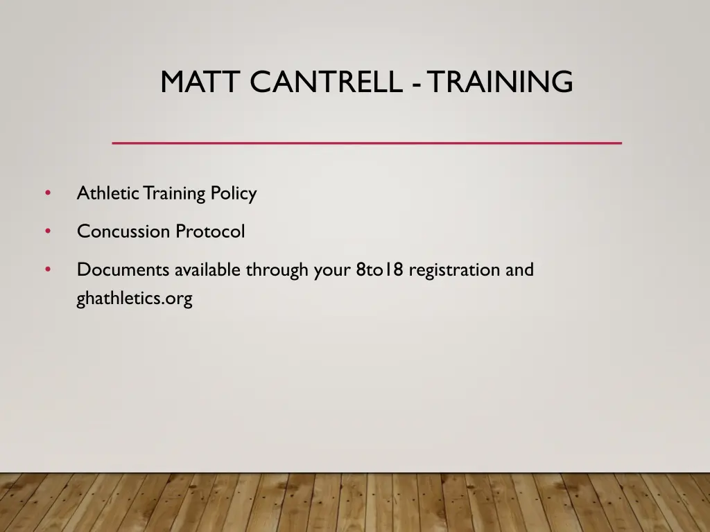 matt cantrell training