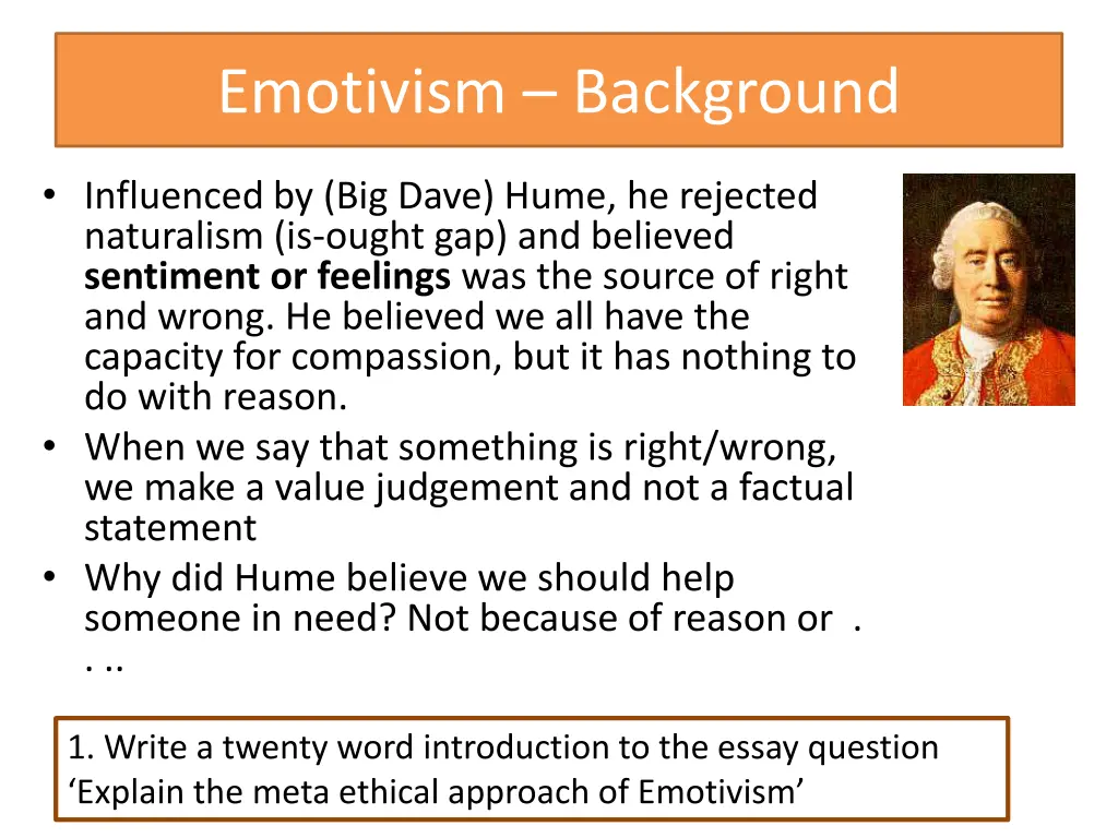 emotivism background