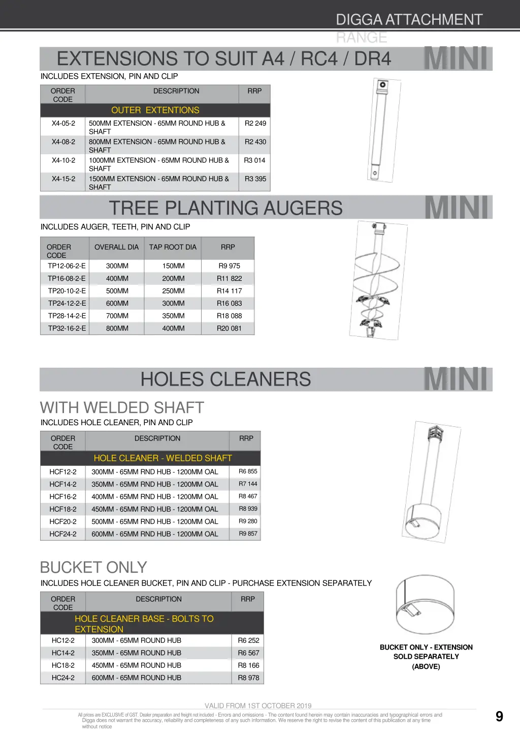 digga attachment range 4