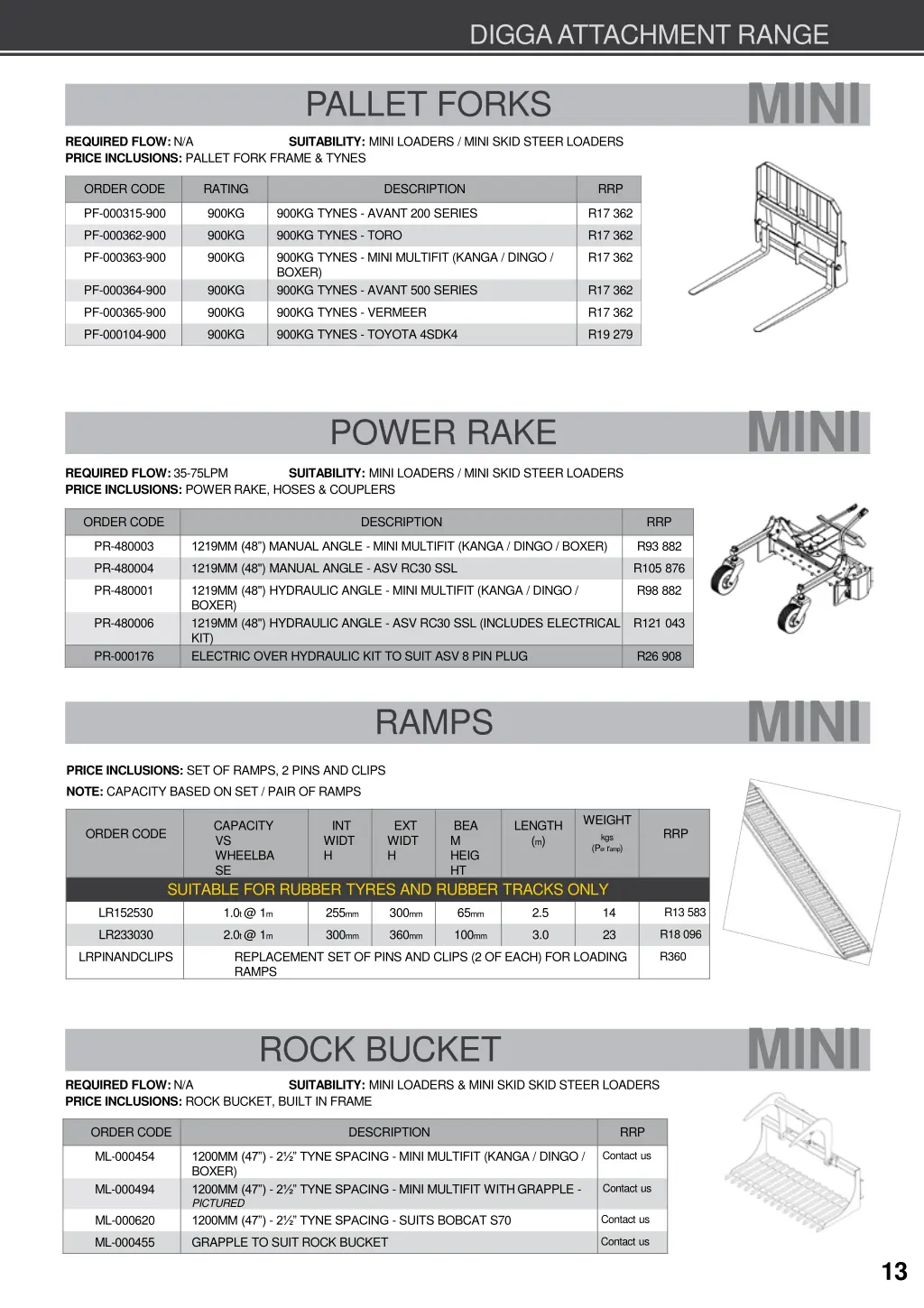 digga attachment range 8