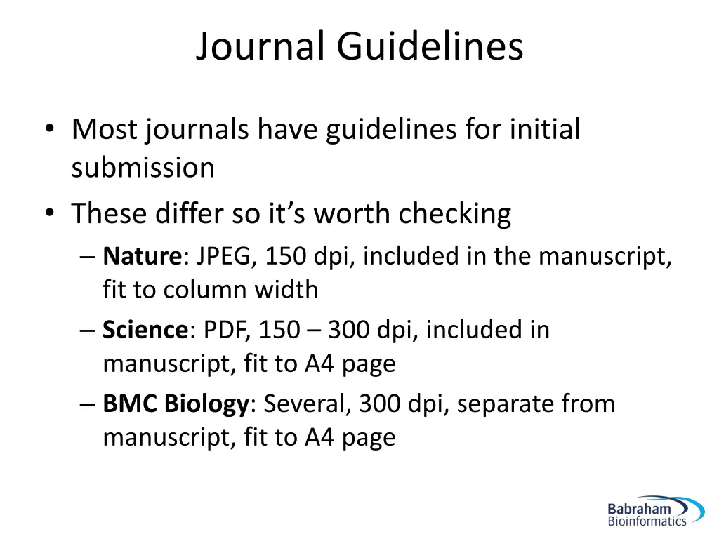 journal guidelines