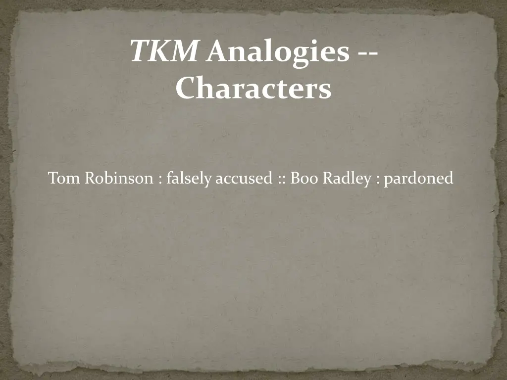 tkm analogies characters 1