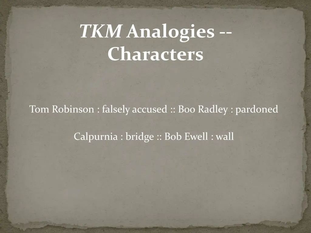 tkm analogies characters 2