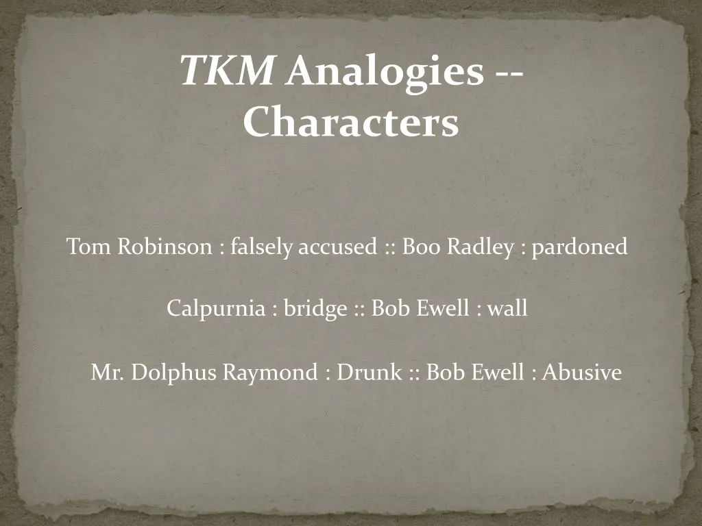 tkm analogies characters 3