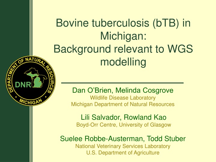 bovine tuberculosis btb in michigan background