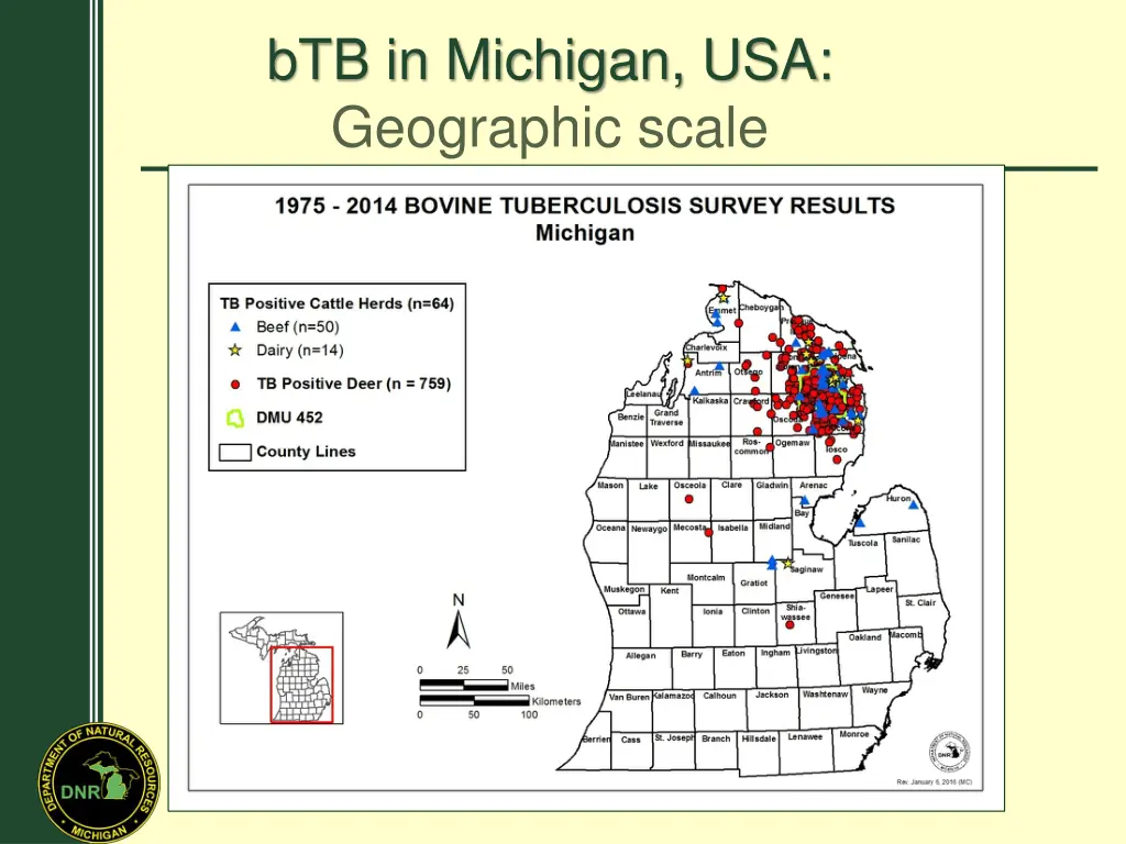 btb in michigan usa geographic scale 1