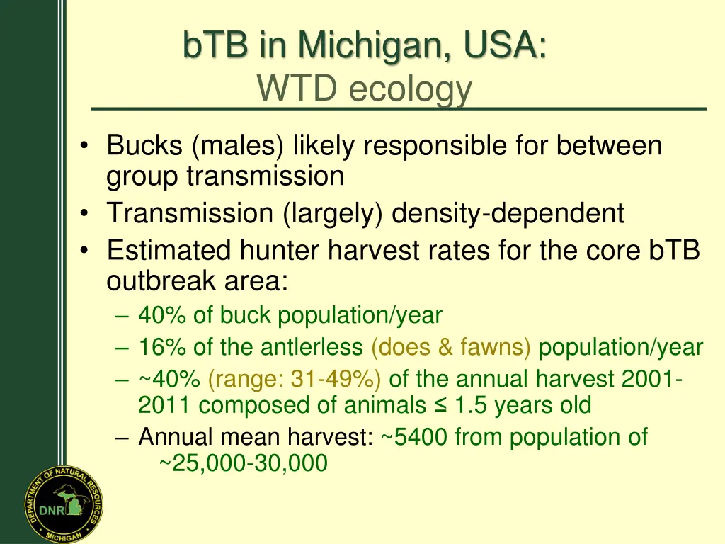 btb in michigan usa wtd ecology 1