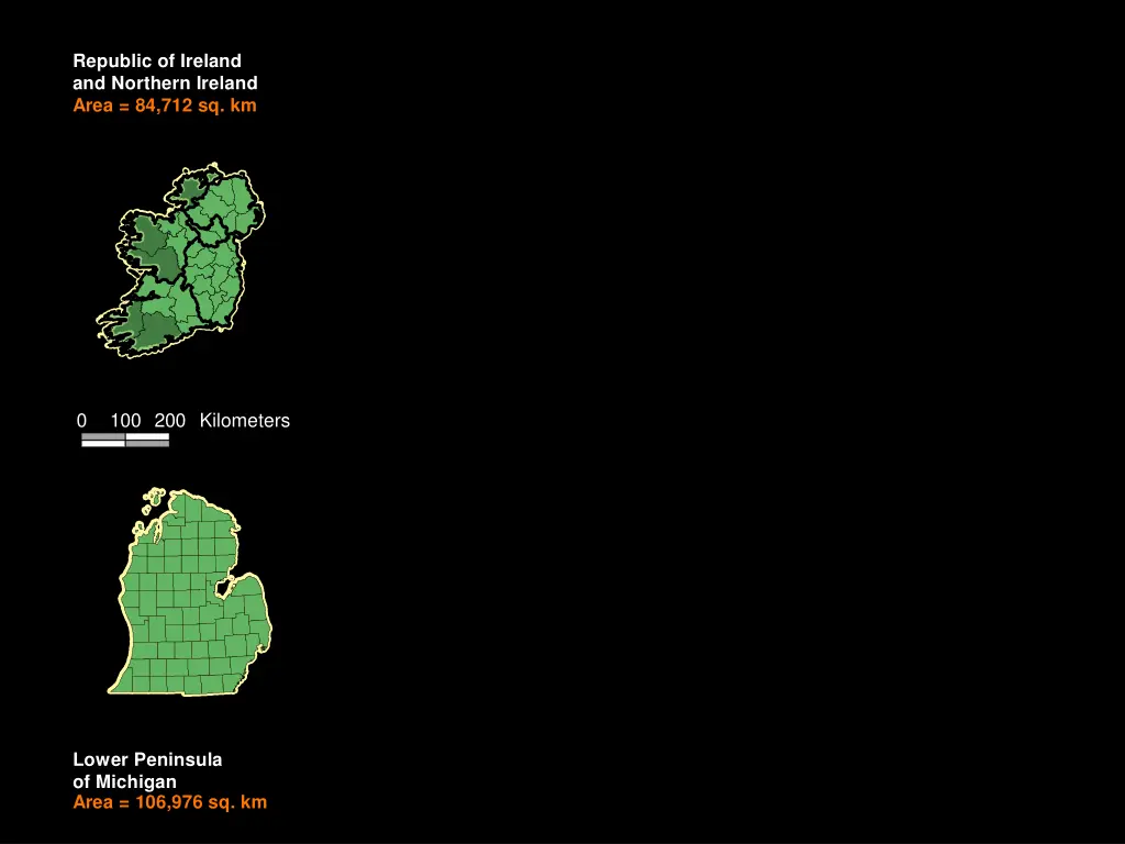 republic of ireland and northern ireland area