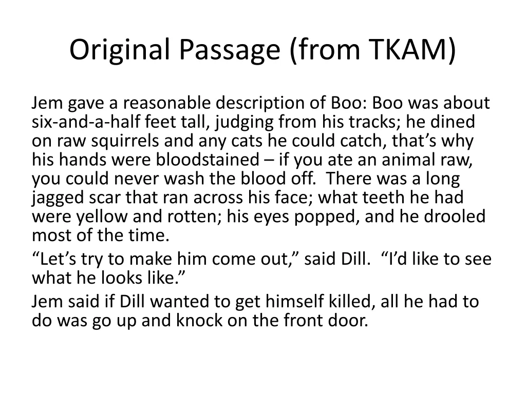 original passage from tkam