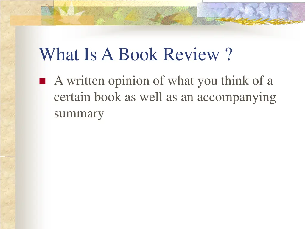 what is a book review